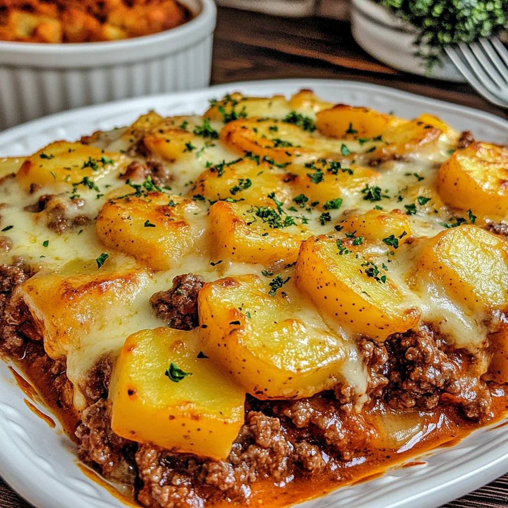 Hobo Casserole with Ground Beef & Potatoes