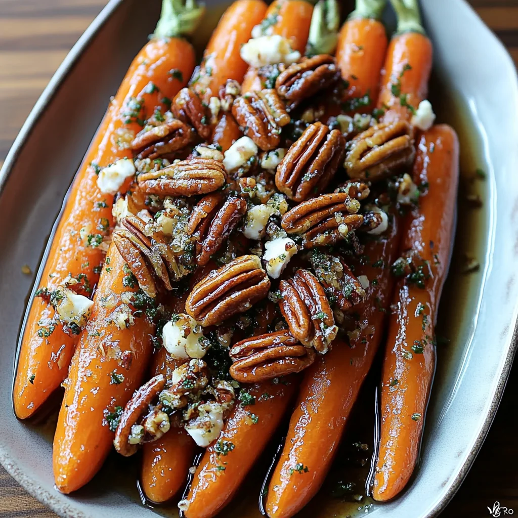 Roasted Carrots with Candied Pecans and Goat Cheese