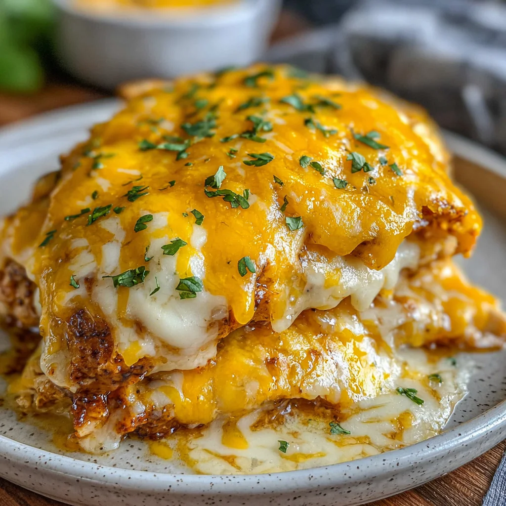 Slow Cooker Cheesy Chicken Enchilada Casserole