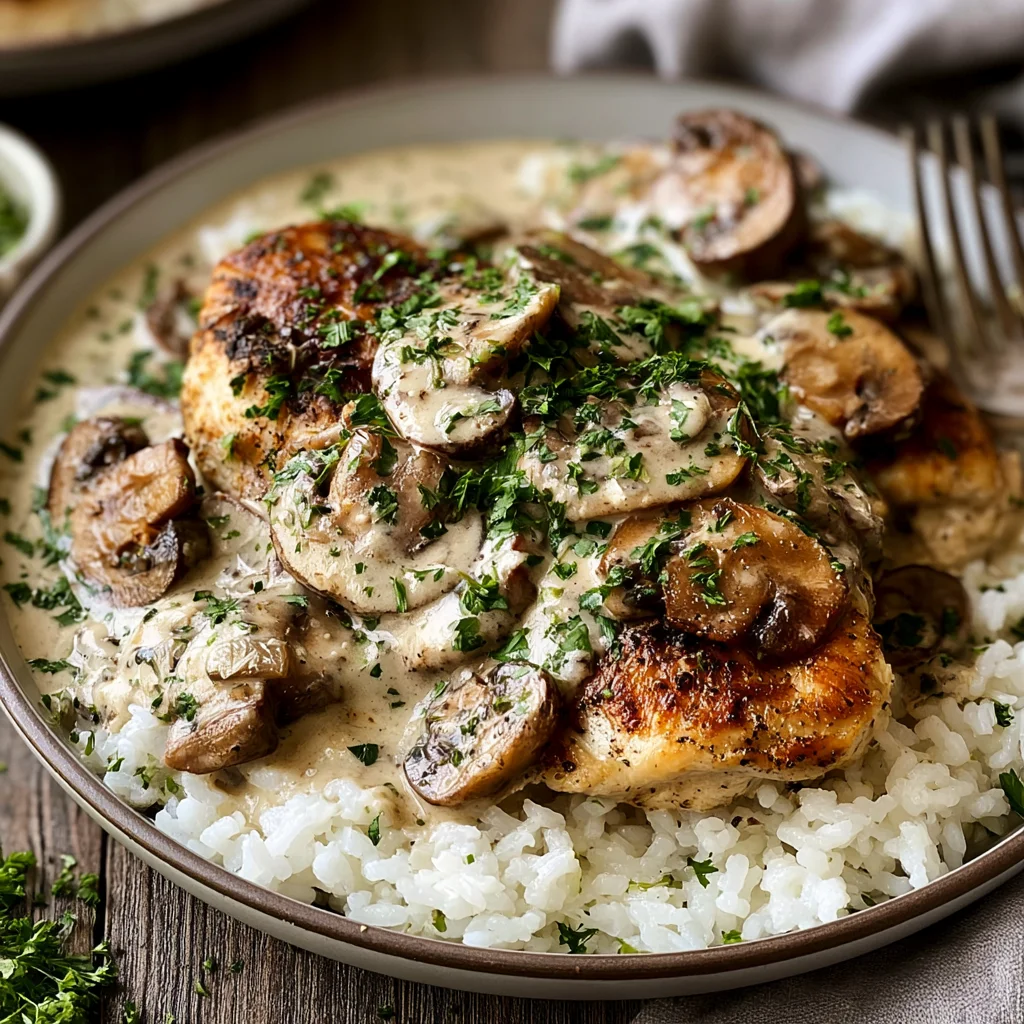 Creamy Mushroom Chicken Recipe (Quick &amp; Easy!)